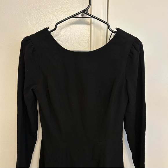 NWT Dress the Population Nadia Black Puff Sleeve Dress XS Structured Sculpted - Picture 4 of 14